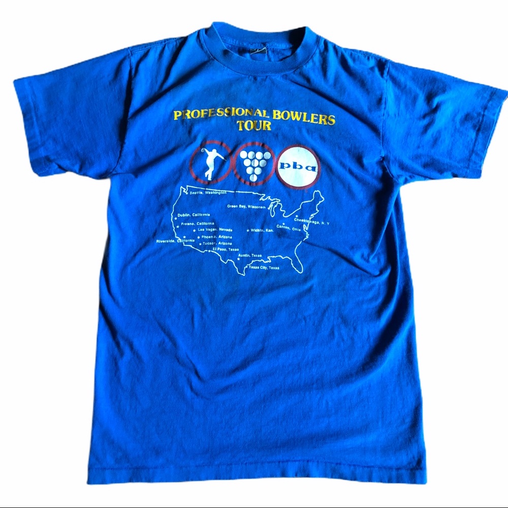 80s Vintage PBA Profesional Bowlers T-Shirt